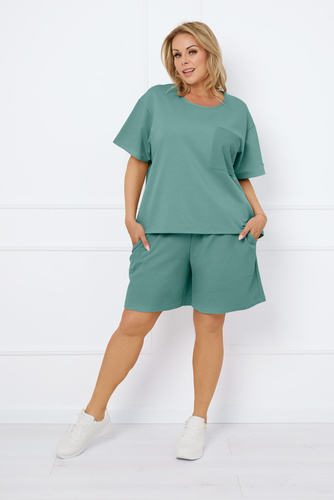 Komplet sportowy Bono Italian Fashion - szałwiowy 