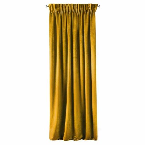 Zasłona gotowa na przelotkach Elina Design91 biały-musztardowy