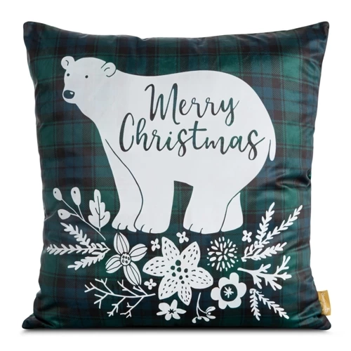 Poszewka świąteczna z misiem  Cherry 05 Eurofirany zielony