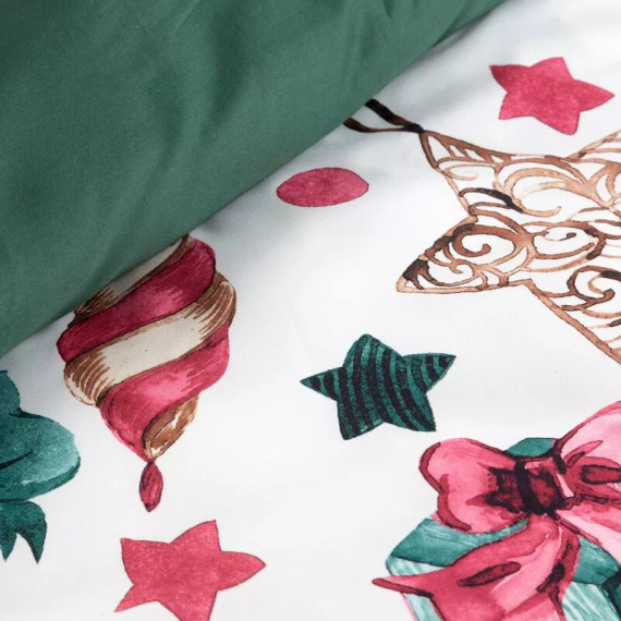 Pościel świąteczna kokardki z mikrowłókna Ribeno Eurofirany