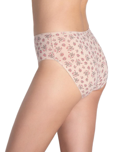 Figi Lama L-120 BI-97 – bawełniane bikini z kwiatowym motywem, zestaw 3 sztuki