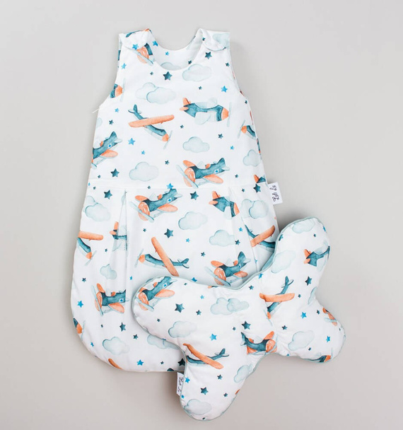 Śpiworek niemowlęcy z poduszką LUL-0037 Samoloty Luli Lu