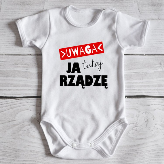 Body krótki rękaw "Ja tutaj rządzę" Moocha czarne