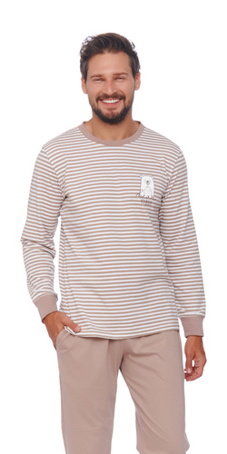 PMB.4530 "Bear" Piżama Męska Doctor Nap - beige