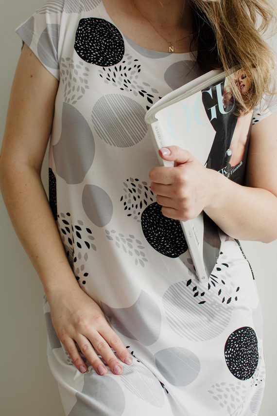 De Lafense 860 Amelia – koszula nocna damska z wiskozy, krótki rękaw