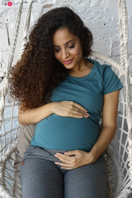 Bluzka do karmienia Milk Shirt Milk&Love turkusowy