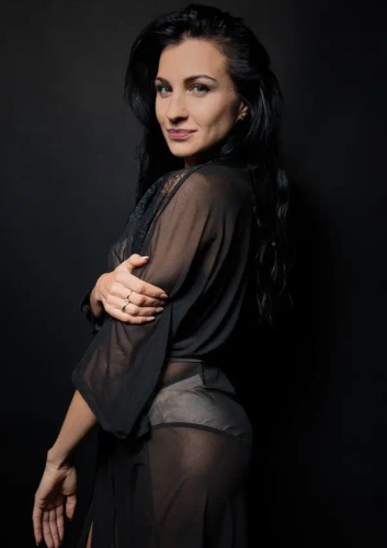 Costance Podomka Szlafrok Damski Dkaren - czarny 