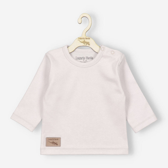 Bluzka gładka Lagarto Verde - ecru