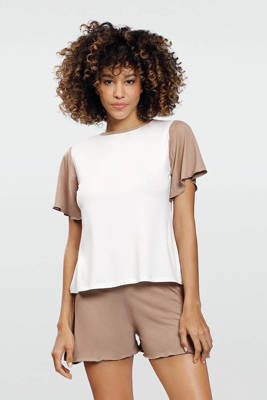 Komplet Piżama Damska Alana DKaren - Cappucino