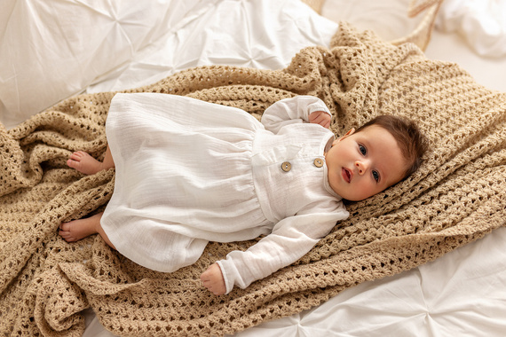 Sukienka muślinowa "Just Muslin" Makoma ecru