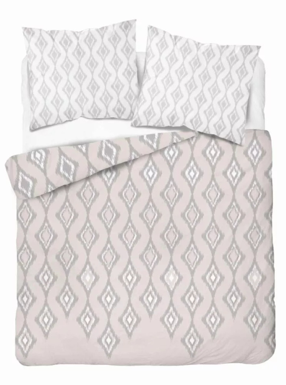 Pościel z mikrofibry geometria 5031 A Detexpol pudrowy różowy