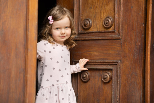 Tunika z długim rękawem Julia Pinokio - róż druk 