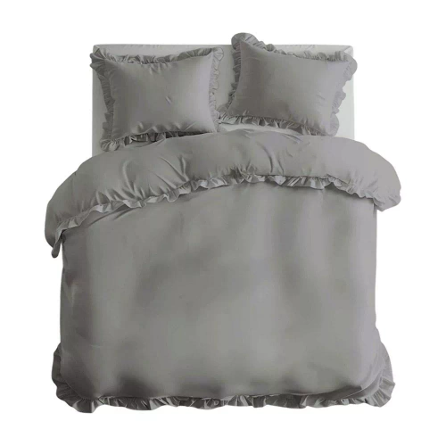 Pościel bawełniana Pure 23 jednobarwna Detexpol szary jasny 