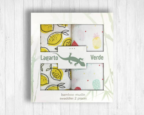 Pieluszki bambusowe LAV-0005 Lagarto Verde