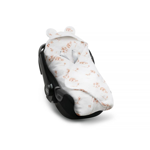 Kocyk bambusowy do fotelika samochodowego Elephants Yosoy