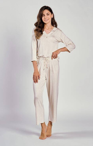 Piżama damska 3245 Haria  Taro beżowy