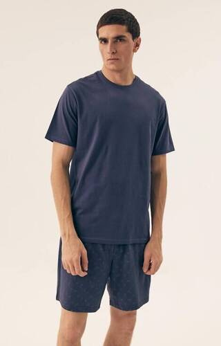 Piżama Męska 42601 Shore Henderson - steel blue