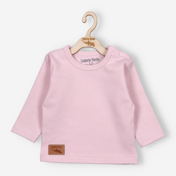 Bluzka gładka Lagarto Verde - różowy