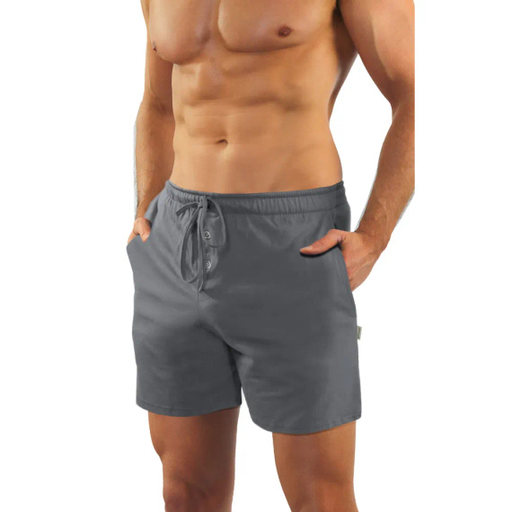 Bawełniana piżama męska, krótki rękaw i spodenki 2404 Military Sesto Senso - grafitowy