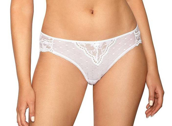 Figi Damskie Lagerta Róża - biały