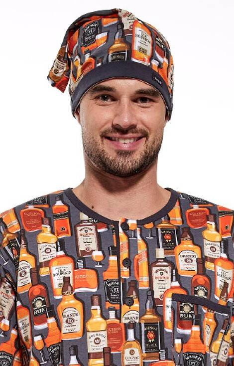 Koszula męska 110/23 Whiskey Cornette grafitowy