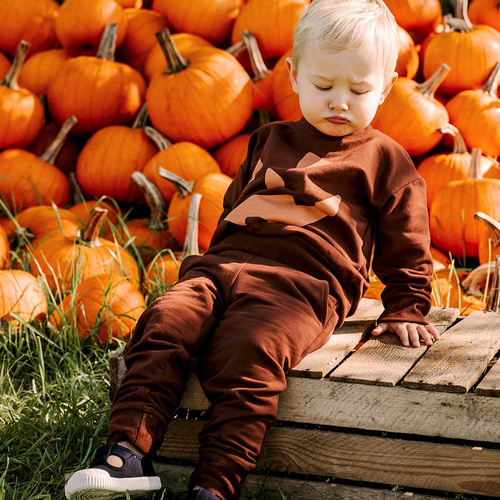 Eevi Dres dziecięcy Halloween – bluza i spodnie, ciepła bawełna