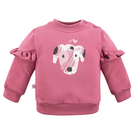 Bluza dresowa Dogs & Spots Eevi - jagodowa