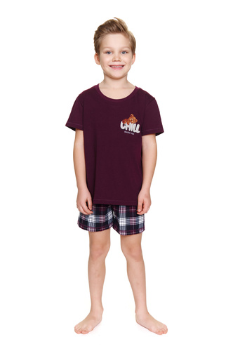 PDU.7202 Piżama dziecięca Unisex Doctor Nap - burgundy