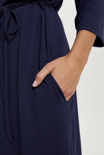 Szlafrok Damski Song Italian Fashion - granatowy