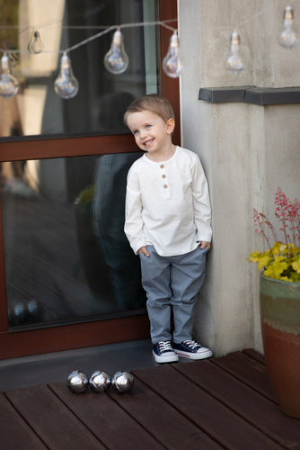 Bluzka polo Charlie Pinokio - ecru