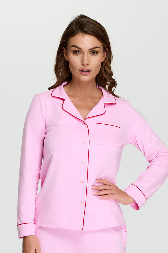 Piżama damska rozpinana 18 Bonamera różowy