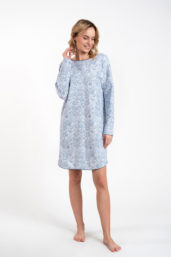 Koszula nocna damska Gracjela Italian Fashion - druk niebieski