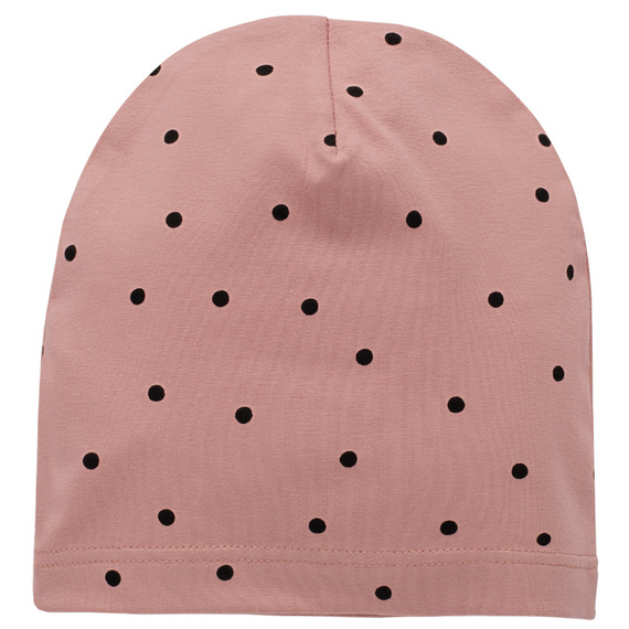 Czapka dla dziewczynki Tres Bien Pinokio - róż groszki
