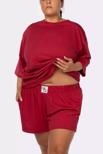 Piżama damska Joy shortsleeve Mona burgund