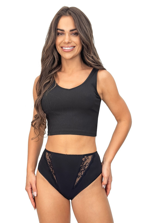 Donna 238 – klasyczne figi damskie z bawełny i koronką