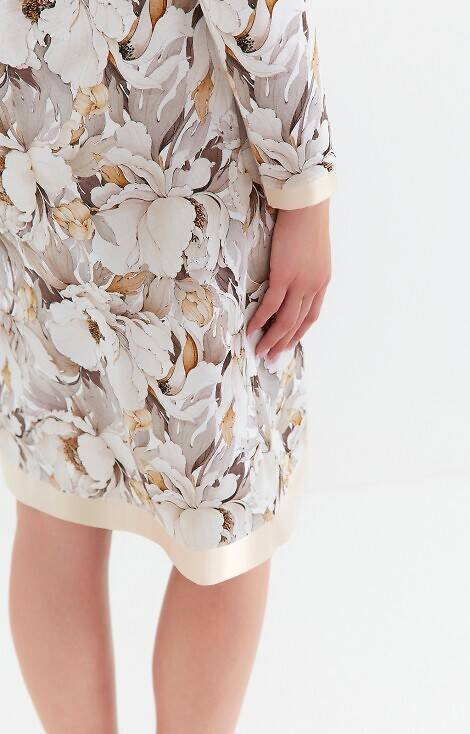 Koszula nocna z bawełny 423 Cana - kwiaty