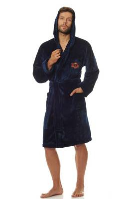 Szlafrok Męski 2110 Costa L&L- grafitowy