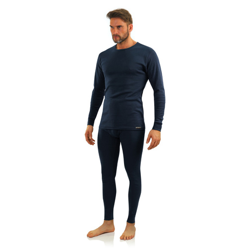 111 Podkoszulek bawełniany z długim rękawem Sesto Senso- granatowy