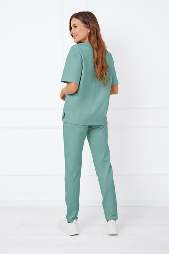 Bluzka z krótkim rękawem Caro Italian Fashion - szałwiowy 