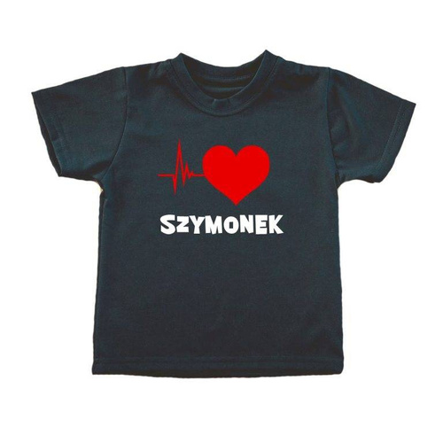 "Puls serca" Koszulka dziecięca krótki rękaw  Moocha biały