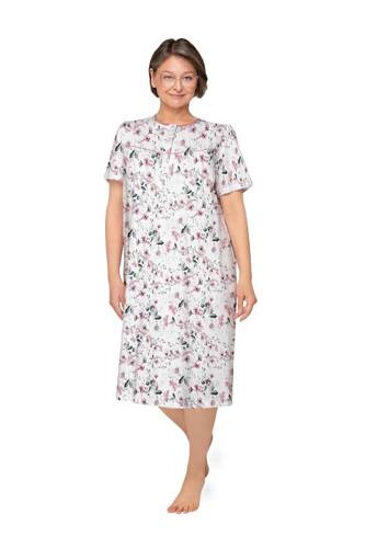Koszula nocna damska Bogna 203 I Martel biały-różowy 24