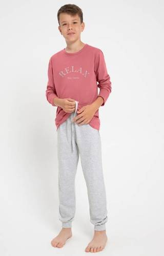 Piżama chłopięca 3090 Sammy Taro - śliwkowy