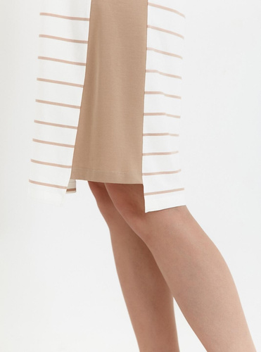 Koszula nocna z bawełny 451 Cana - ecru cappuccino