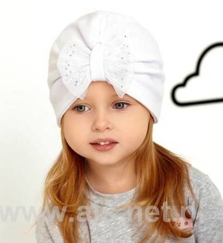 Czapka dla dziewczynki 46-058 AJS mix kolor