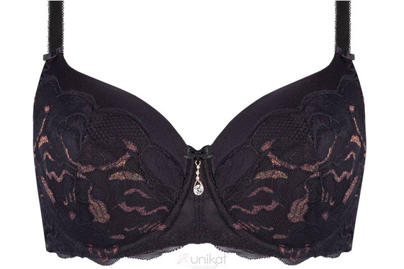 Biustonosz usztywniany full cup Olga Unikat czarny