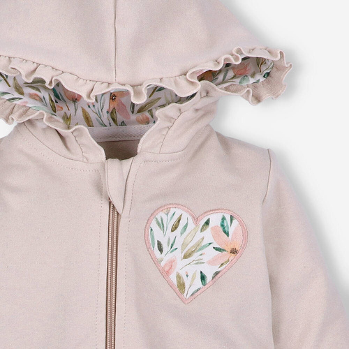 Bluza dresowa z bawełny organicznej Pink Flowers Nini różowy