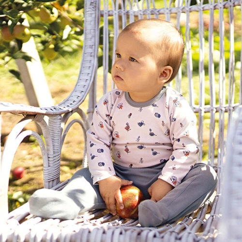 Body z długim rękawem Adventure Ewa Klucze- szary druk 