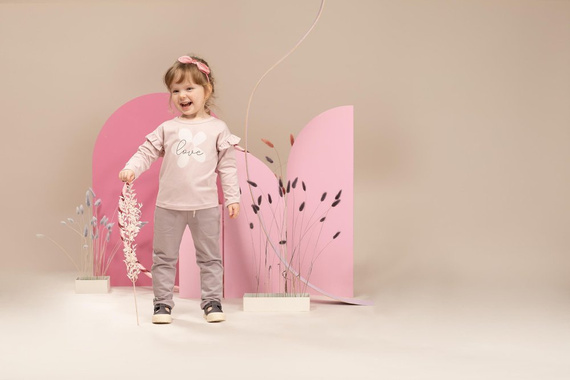 Bluzka wciągana dla dziewczynki Happiness Pinokio - róż