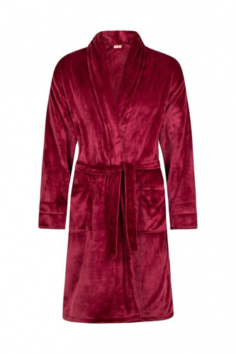 Szlafrok damski polarowy Queen + Korona ByShelly - bordowy/srebrny