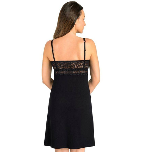 Koszula nocna na ramiączkach Esso Teyli - czarny 